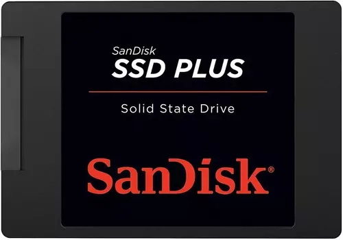 (Cc Santander 10x) Disco Slido Interno Sandisk Ssd Plus Sdssda-1t00-G27 1tb Preto